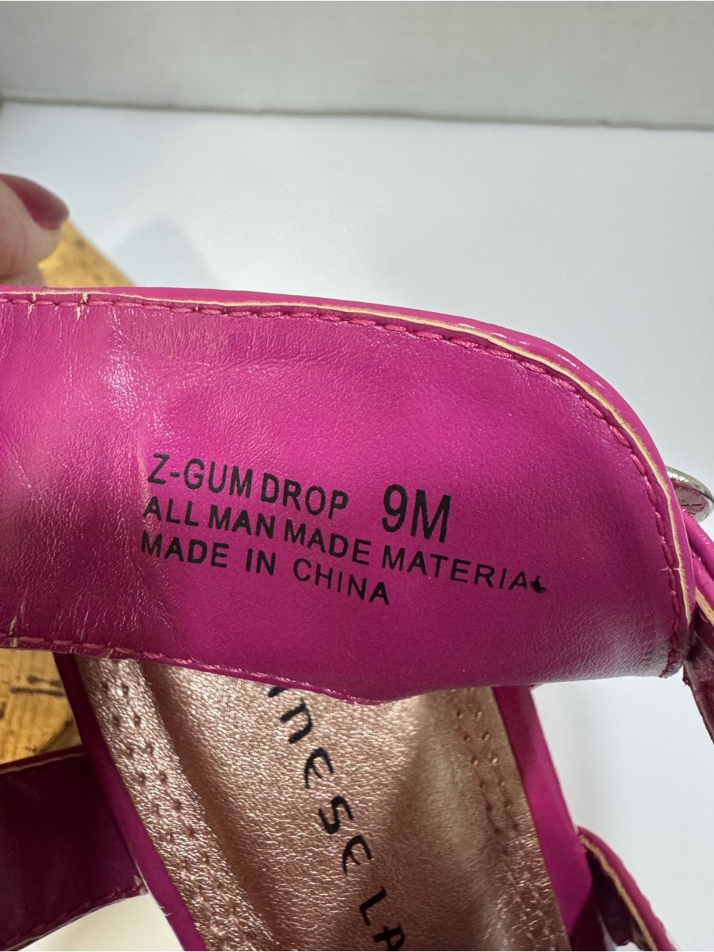 Chinese Laundry Fuchsia Strappy Wedge Sandals Sz 9M - Picture 5 of 6